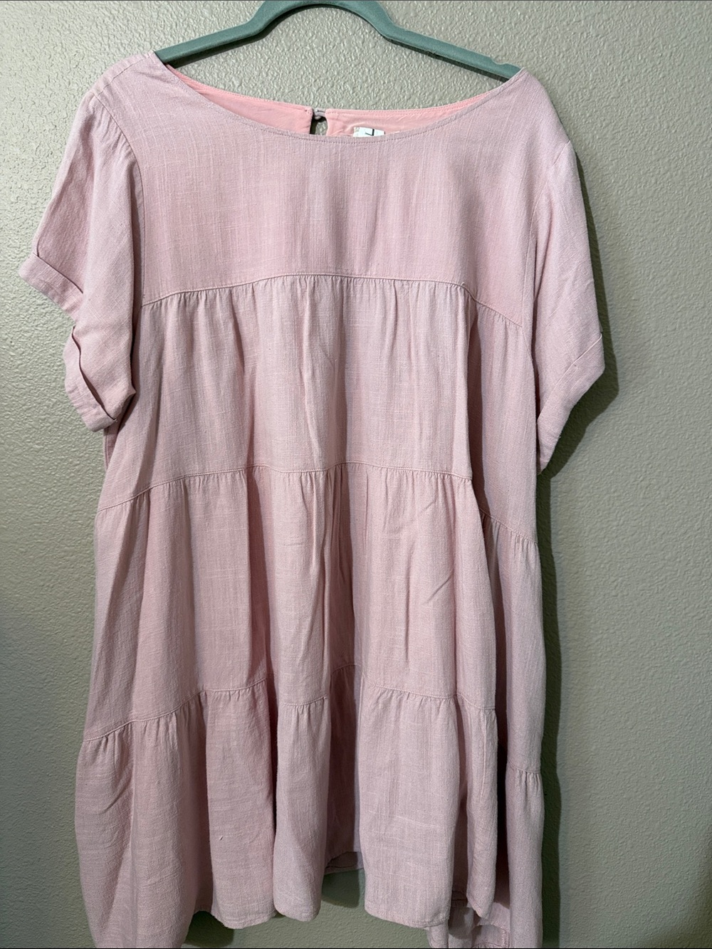 Kori Light Pink Tiered Mini Dress